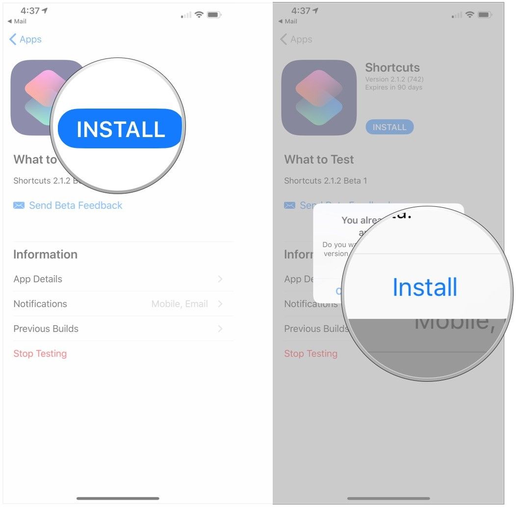 Нажмите Установить, нажмите Установить