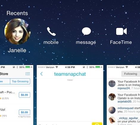 Как удалить последние контакты с iPhone's App Switcher in iOS 8