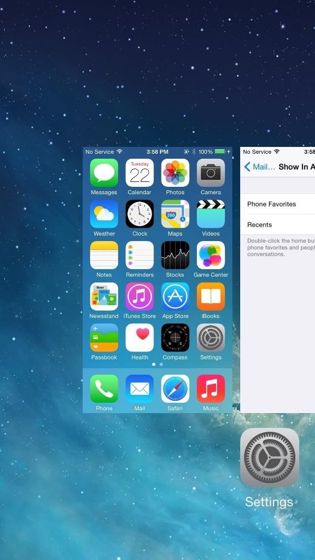 Как удалить последние контакты с iPhone's App Switcher in iOS 8