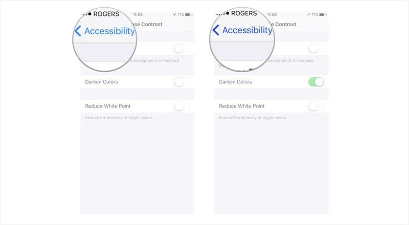 Темные цвета- (левый стандарт, правые темные цвета)