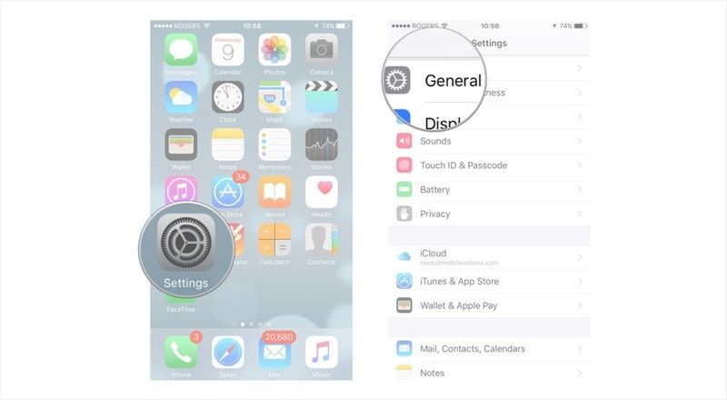 Нажмите на Настройки и нажмите на Доступность.