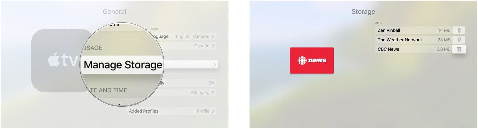 Выберите «Управление хранилищем», и вы сможете увидеть все установленные вами приложения и сколько места занимает каждое из них.