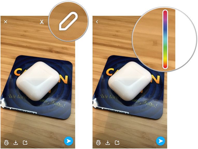 Как добавить наброски к вашей фотографии в Snapchat