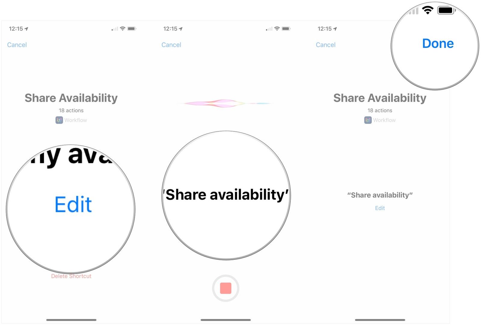 Нажмите «Изменить», запишите новую триггерную фразу, нажмите «Готово».