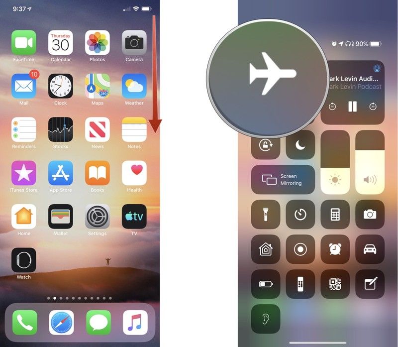 режим полета iPhone режим полета iPhone
