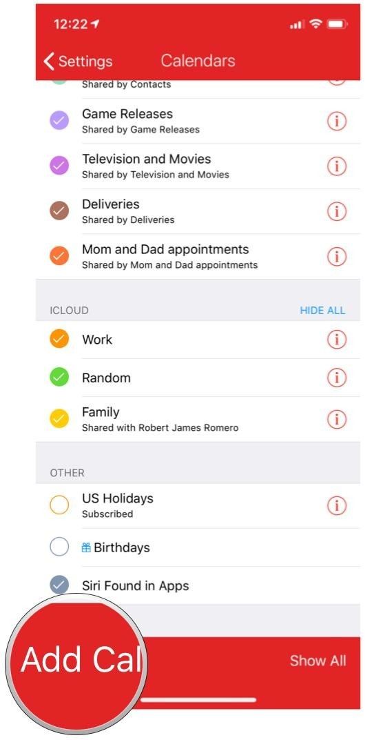 фантастический iphone, добавить календарь