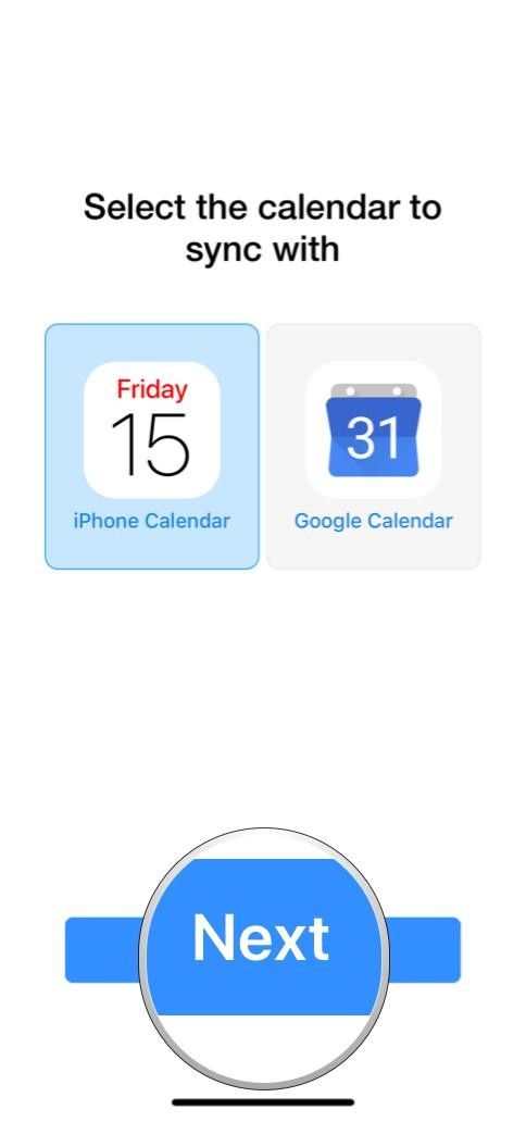 Календари Readdle 5 выбрать следующий