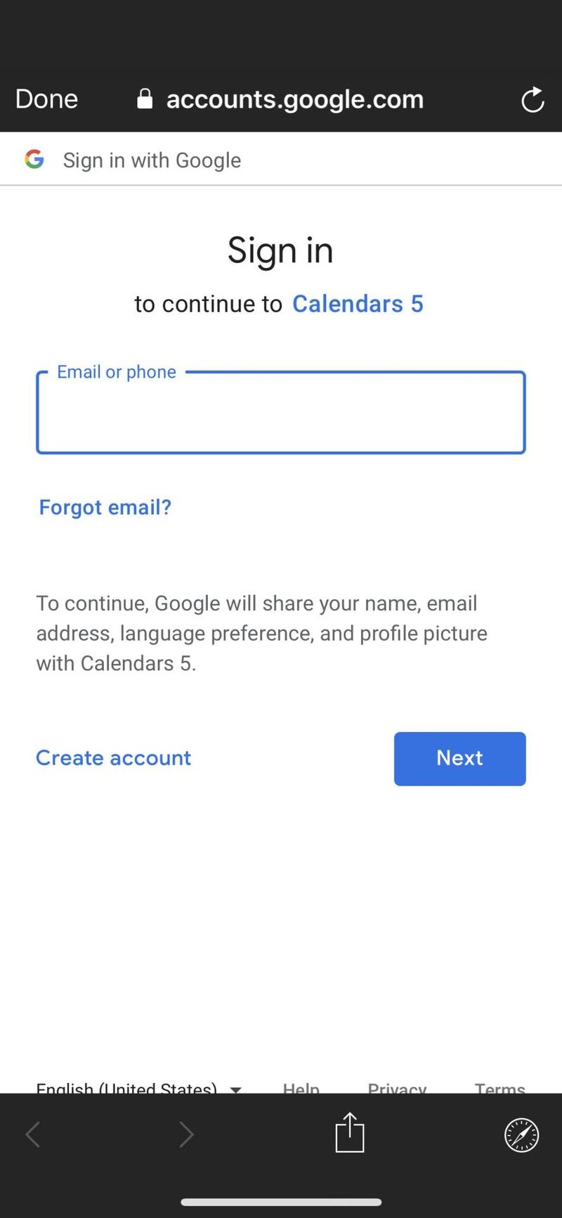 Календари Readdle 5 вход в Google