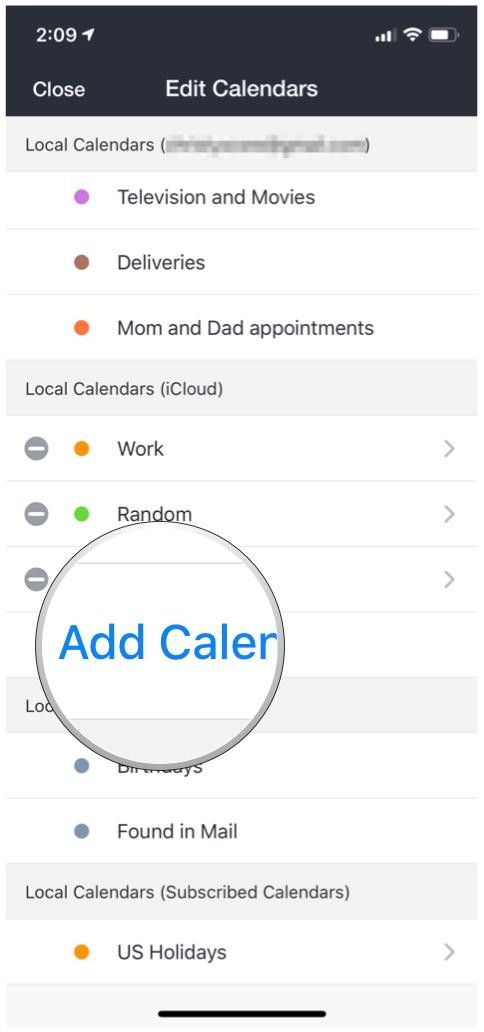 Readdle Calendars 5 добавить календарь