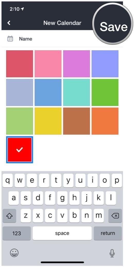 Readdle Calendars 5 создать календарь сохранить