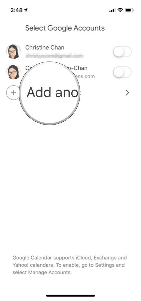 Google Calendar добавить аккаунт