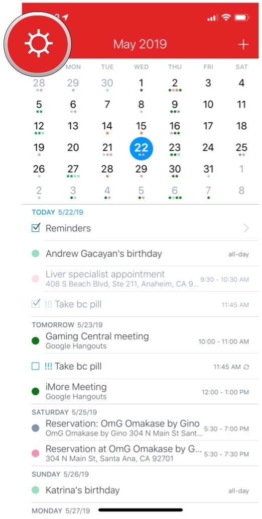 фантастический iphone, нажмите настройки передач