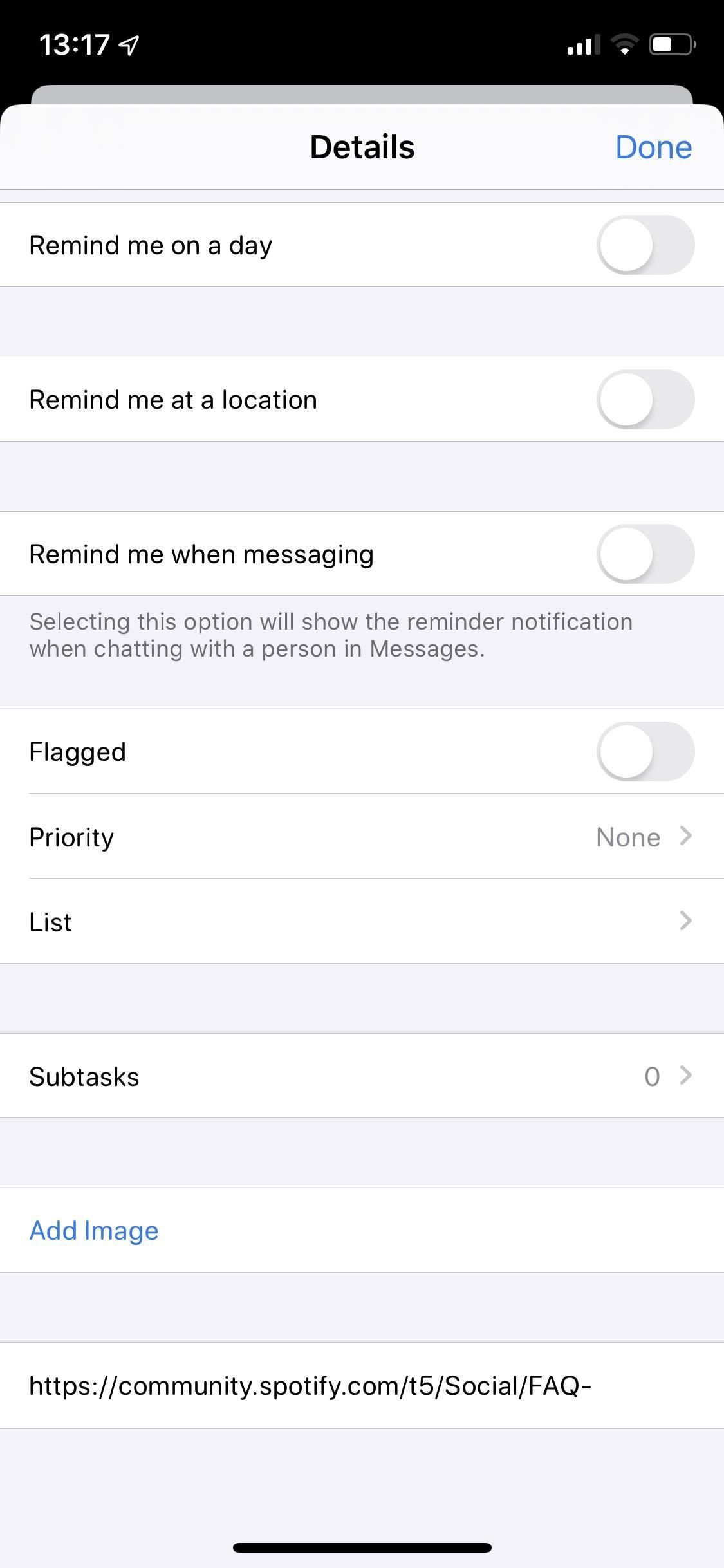 Как прикрепить фотографии, отсканированные документы и веб-ссылки на напоминания в iOS 13
