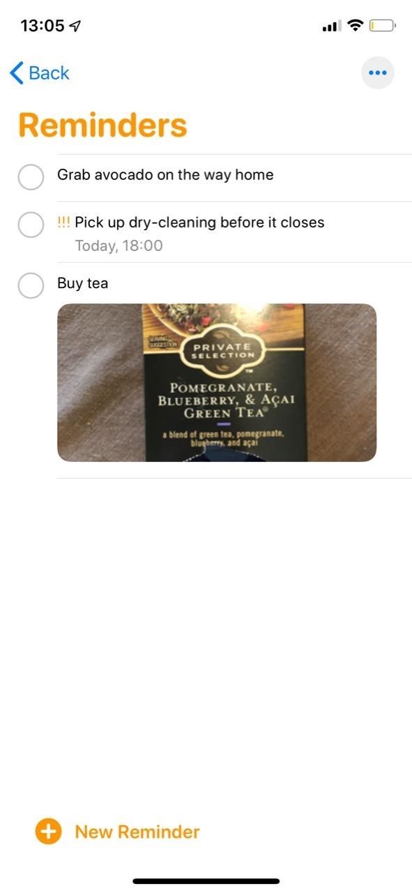 Как прикрепить фотографии, отсканированные документы и веб-ссылки на напоминания в iOS 13