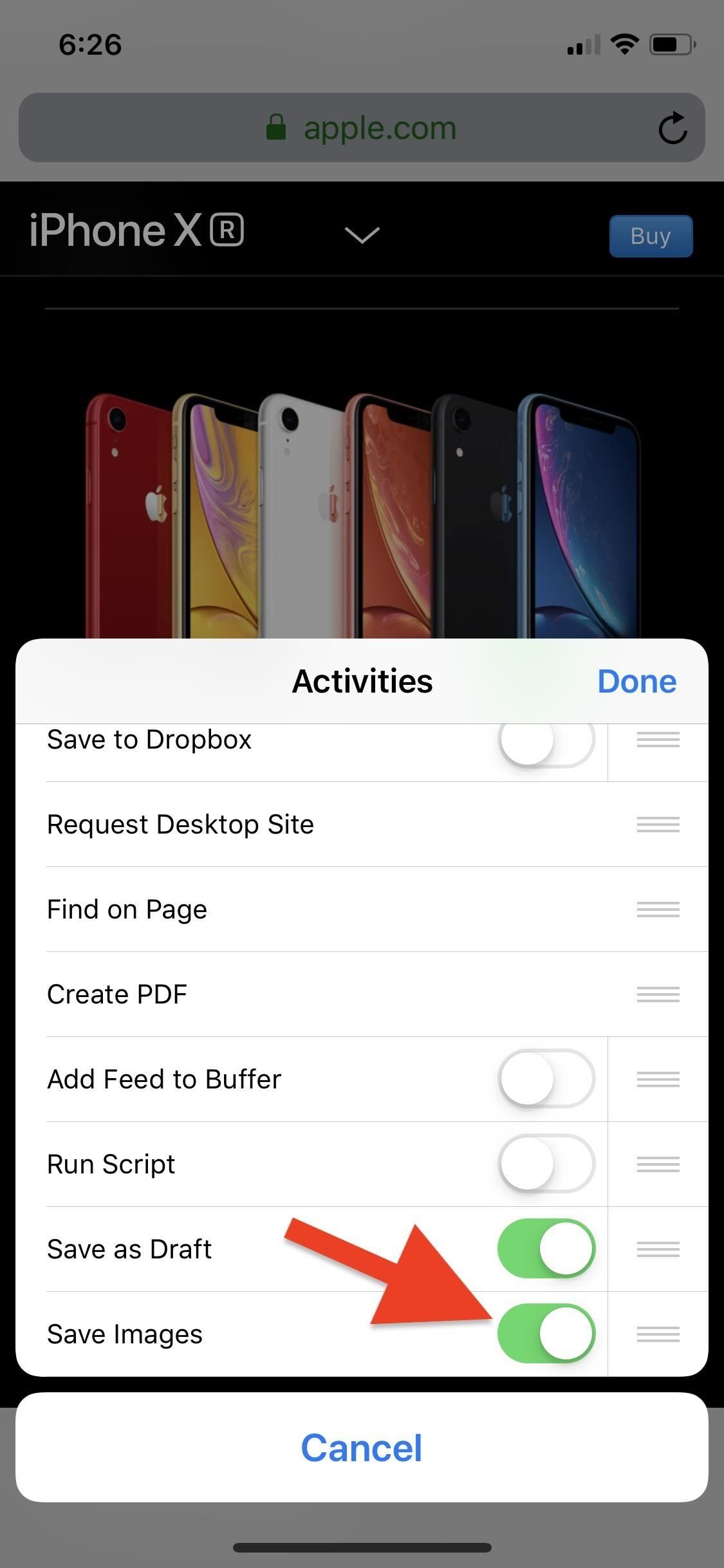 Как скачать изображения на свой iPhone, когда сайт на Safari выиграл't Let You