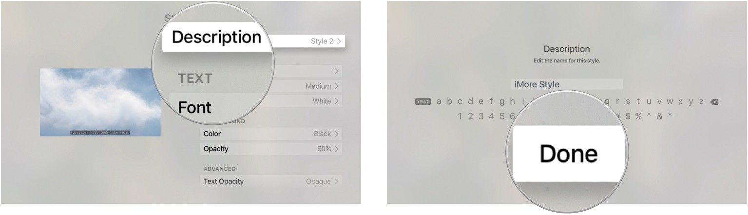 Называя новый стиль субтитров на Apple TV