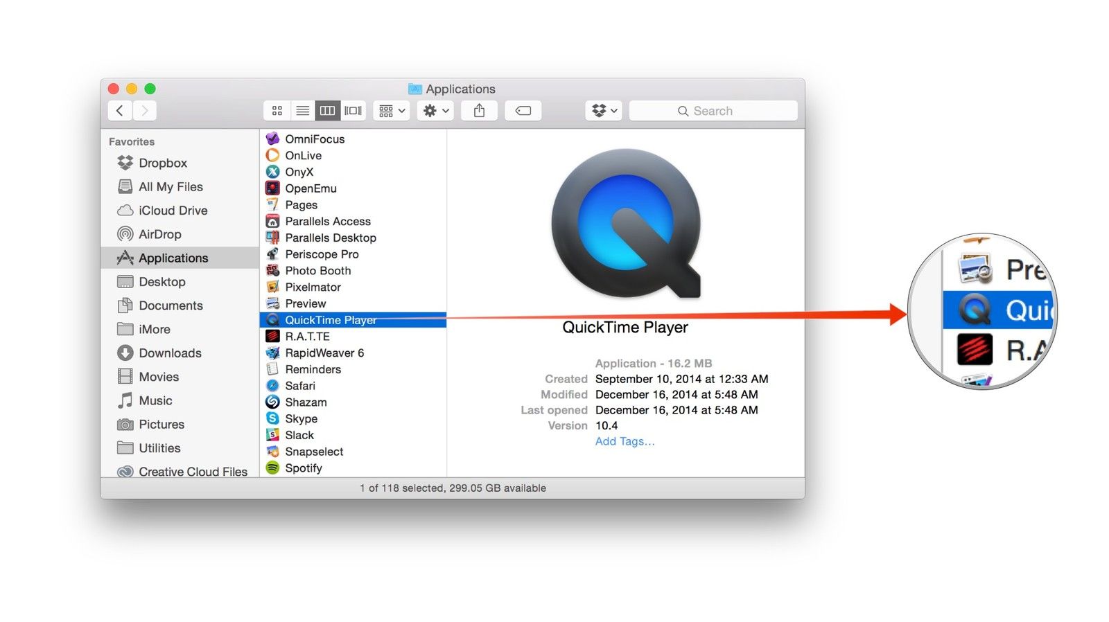 Приложение QuickTime Player