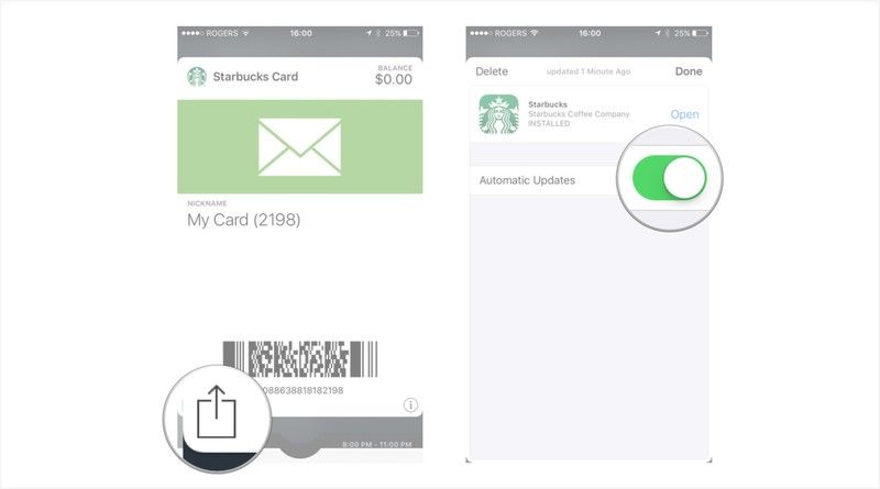 Нажмите кнопку «Информация» и настройте ползунок «Автоматическое обновление».