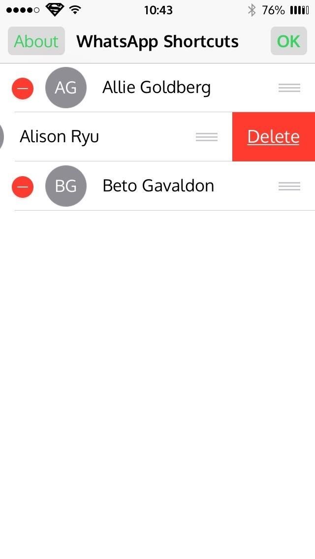 Получите более быстрый доступ к вашим любимым контактам WhatsApp на вашем iPhone