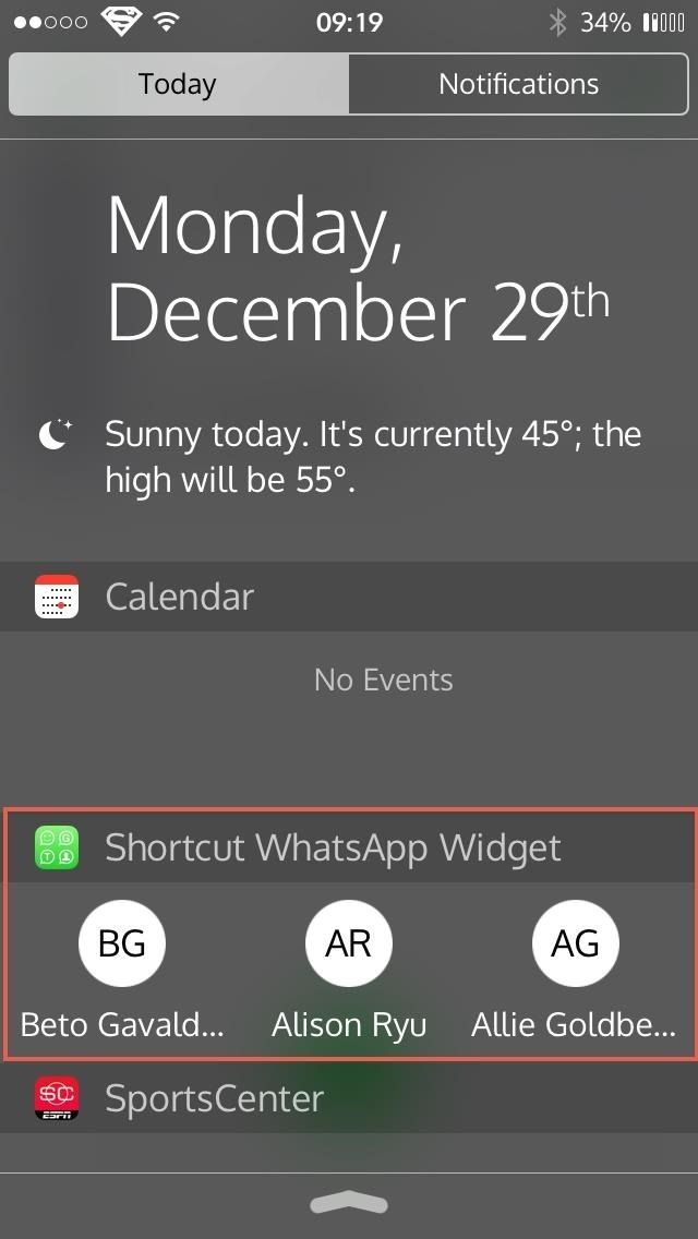 Получите более быстрый доступ к вашим любимым контактам WhatsApp на вашем iPhone