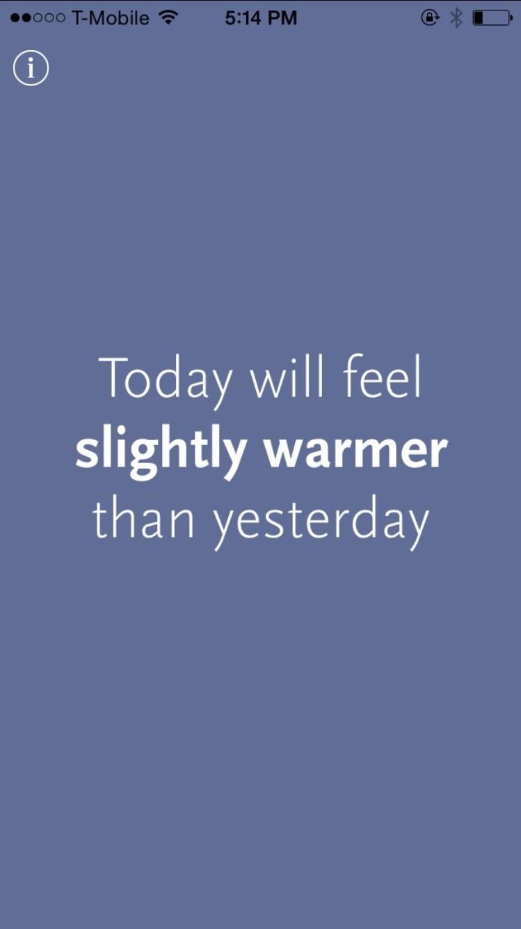 Thermo Diem рассказывает вам, как погода сегодня по сравнению со вчерашним днем