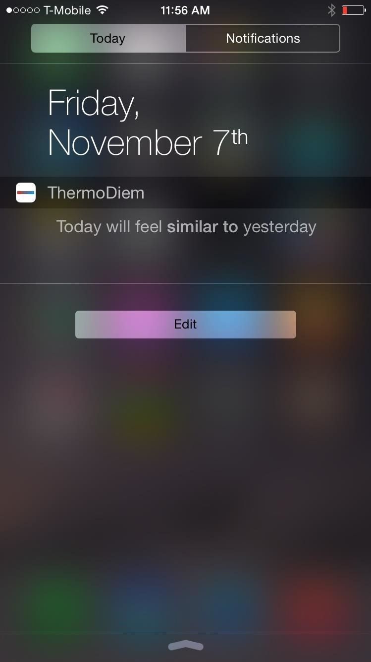 Thermo Diem рассказывает вам, как погода сегодня по сравнению со вчерашним днем