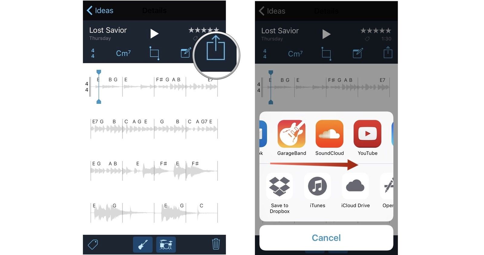 Обмен музыкальными заметками