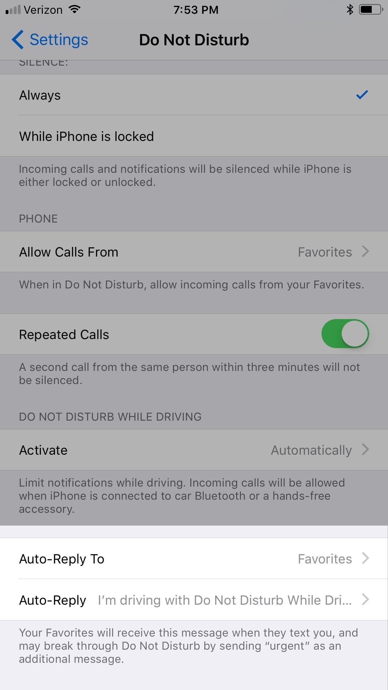 Как пользоваться'Do Not Disturb While Driving' on Your iPhone in iOS 11 (Or Turn It Off if You Don't Like It)