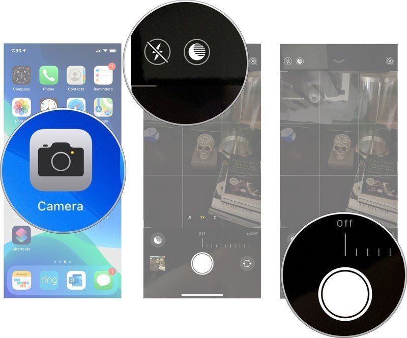 Откройте камеру, коснитесь значка, сделайте фото