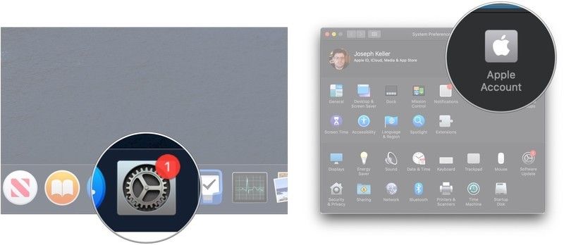 Откройте Системные настройки, нажмите «Apple Account»