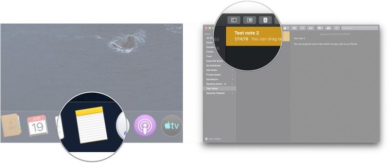 Открыть заметки, открыть заметку