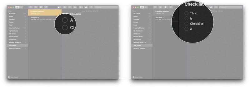 Нажмите и удерживайте флажок, переместите элемент контрольного списка