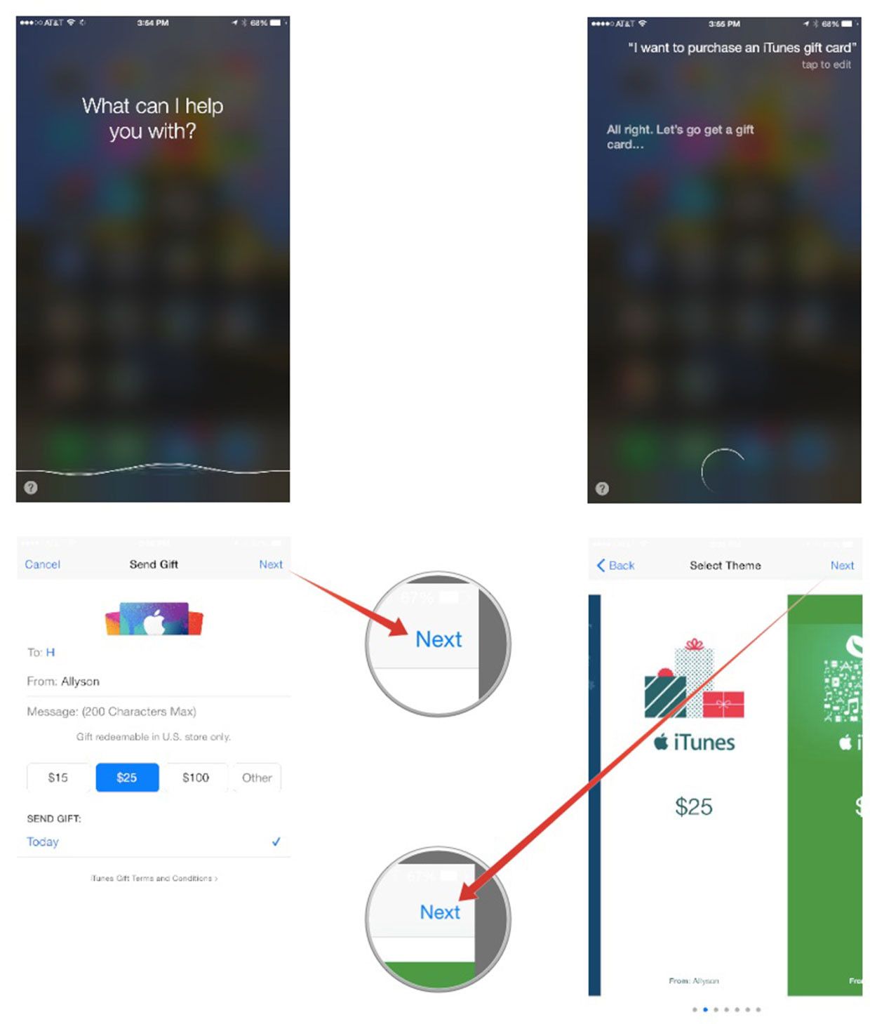 Как приобрести подарочную карту iTunes мгновенно с помощью Siri