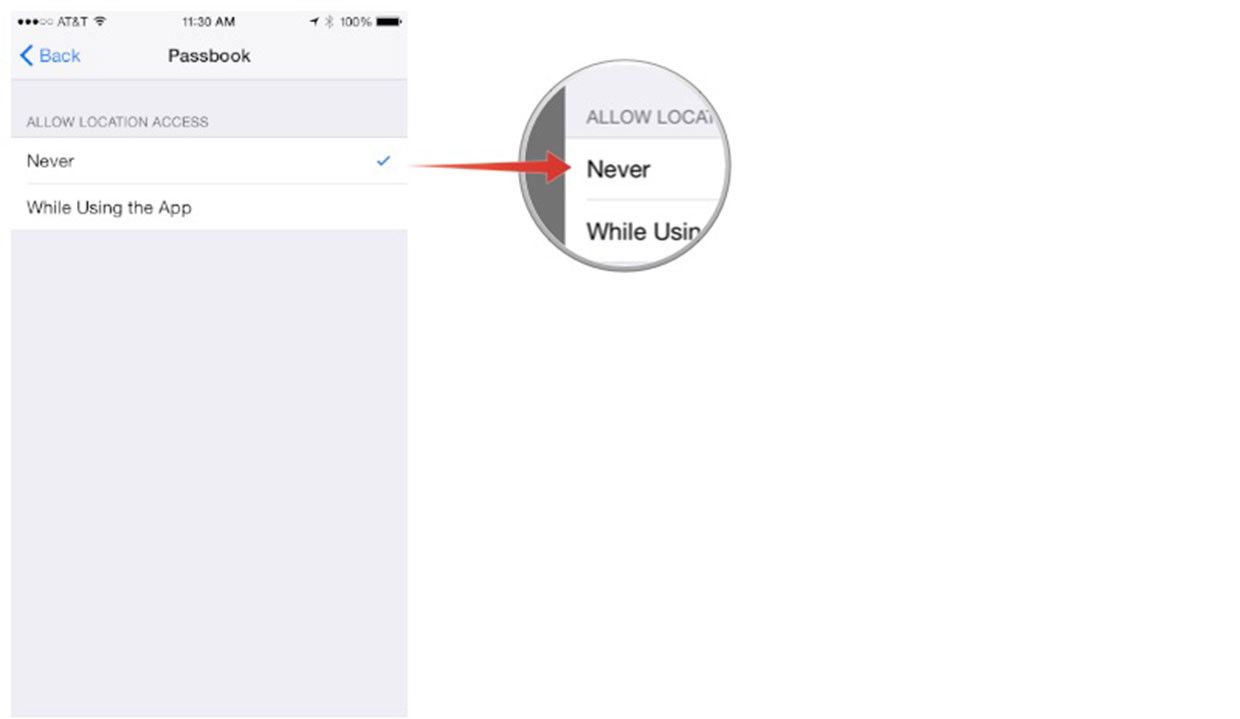Как отключить службы определения местоположения для Passbook на вашем iPhone