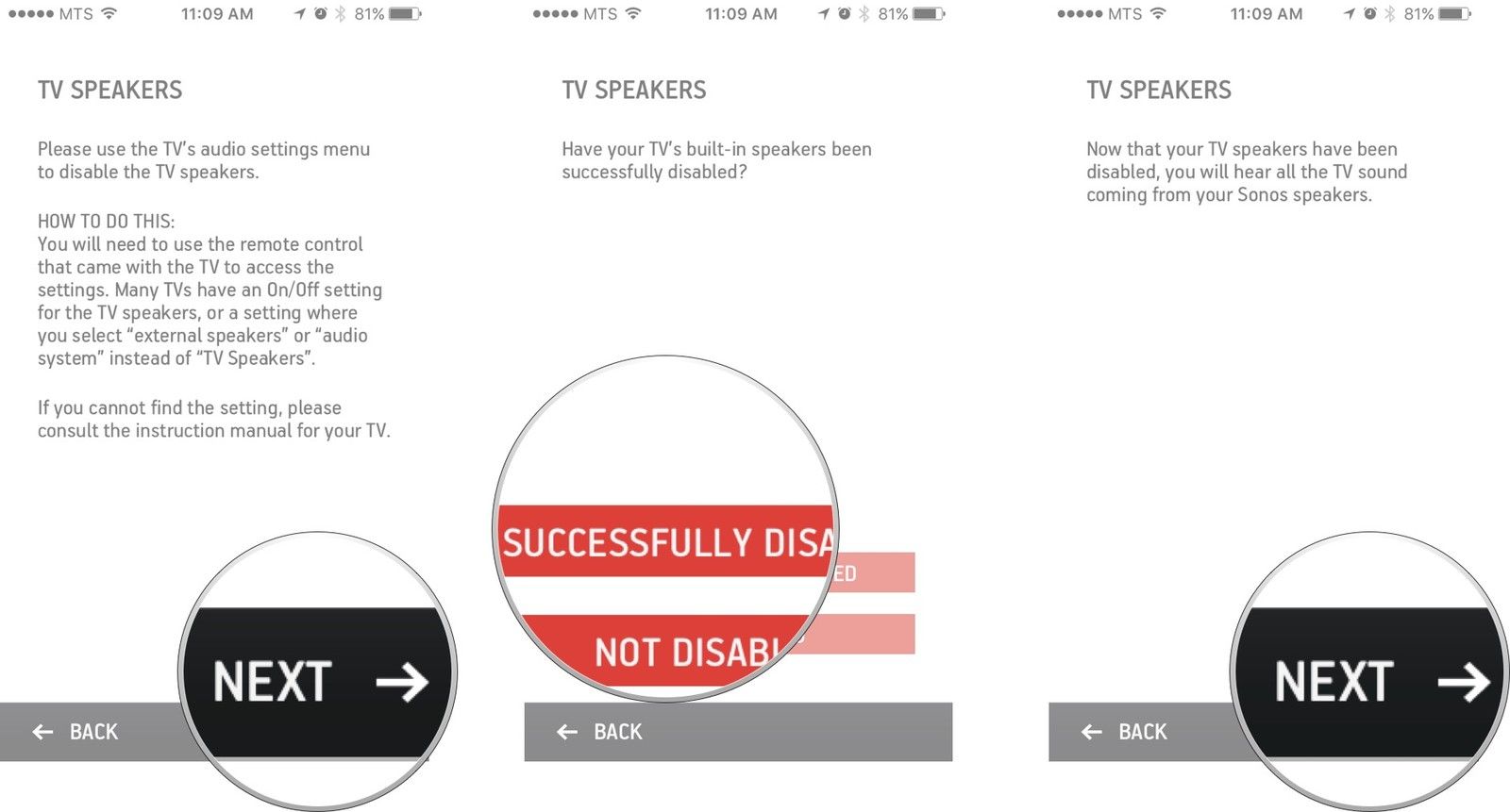 Нажмите «Далее», нажмите успешно отключен, а затем нажмите «Далее».