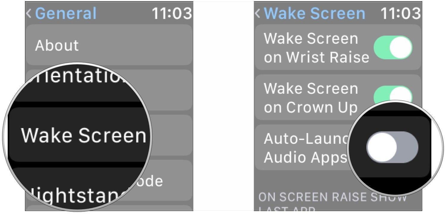 Нажмите Wake Screen, нажмите переключатель