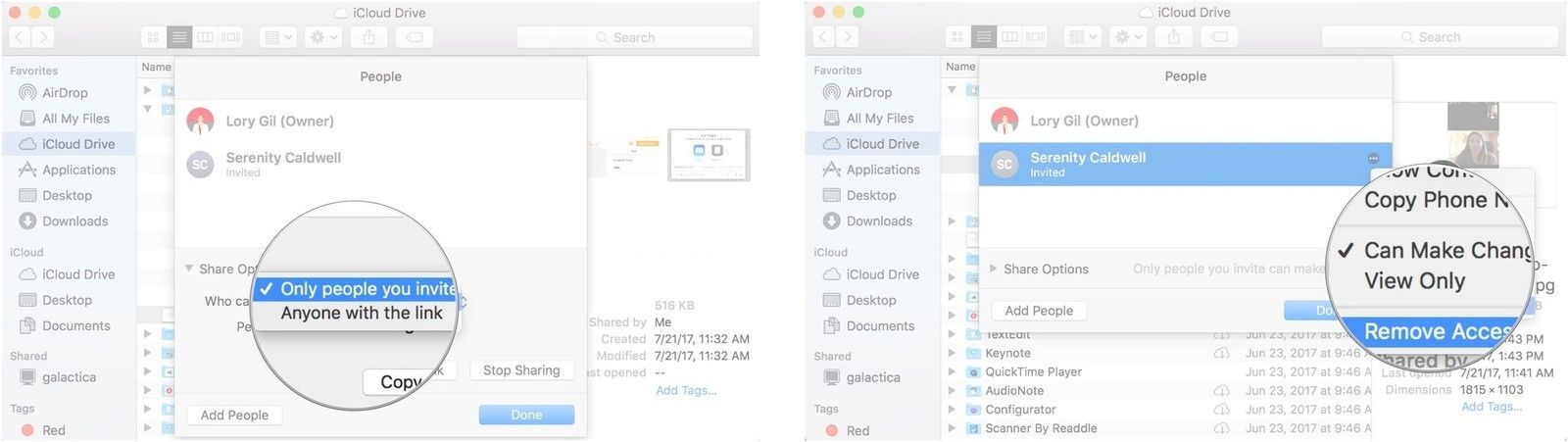Выберите общие разрешения