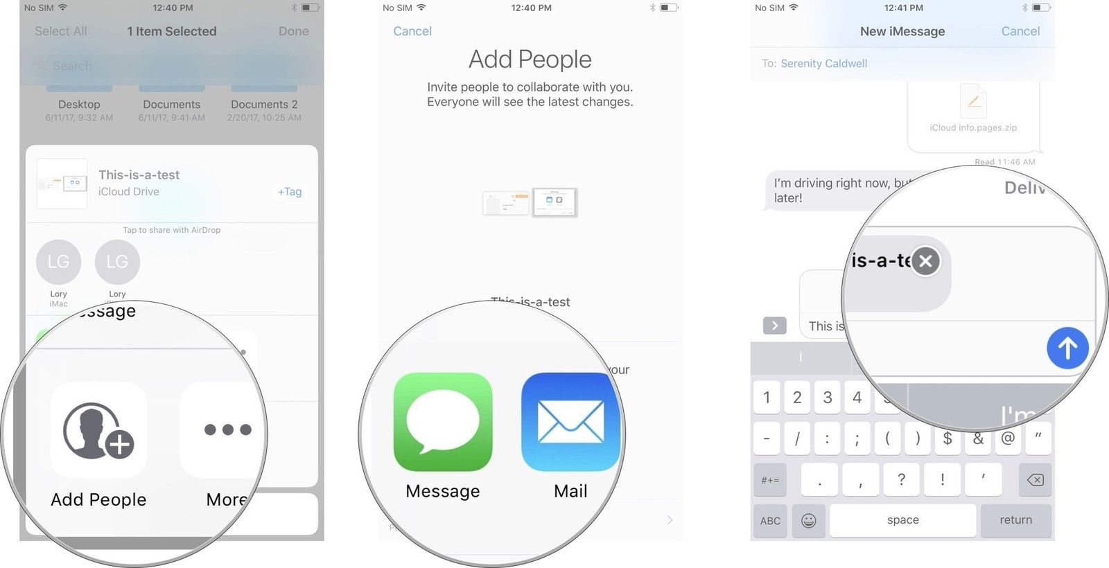 Нажмите «Добавить людей», затем выберите метод и отправьте приглашение.