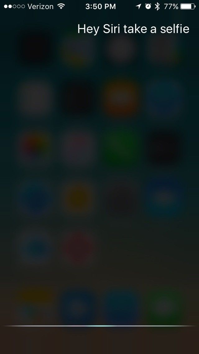 Попроси Сири взять Селфи