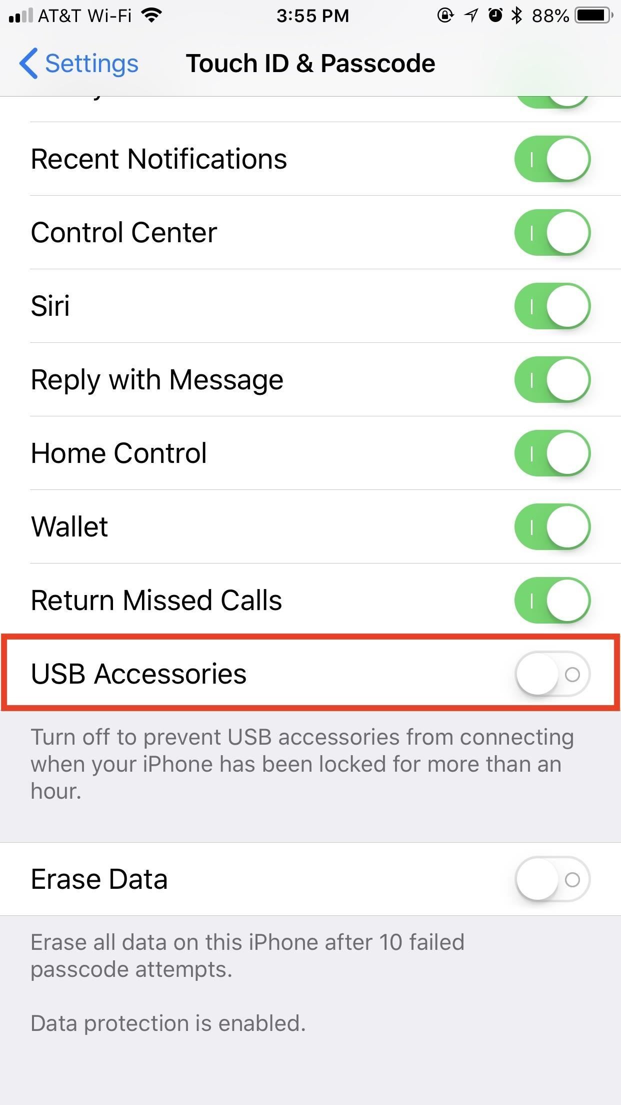 Как сохранить USB-аксессуары для передачи данных от вашего iPhone в iOS 11.4.1 и выше
