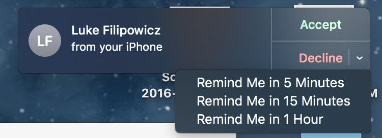Нажмите Отклонить или щелкните раскрывающийся список