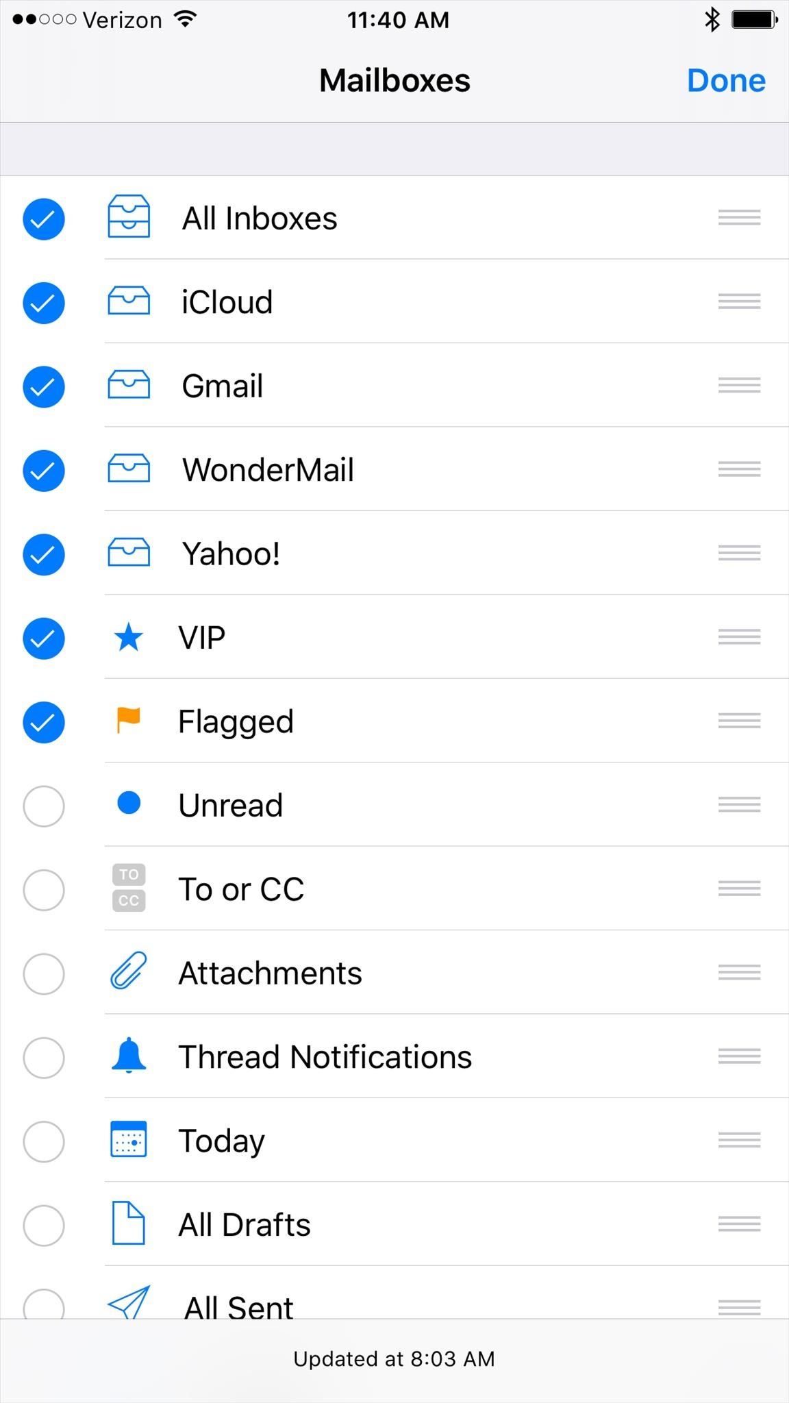 Просмотреть только электронные письма с вложениями, используя этот секретный трюк с почтой iPhone