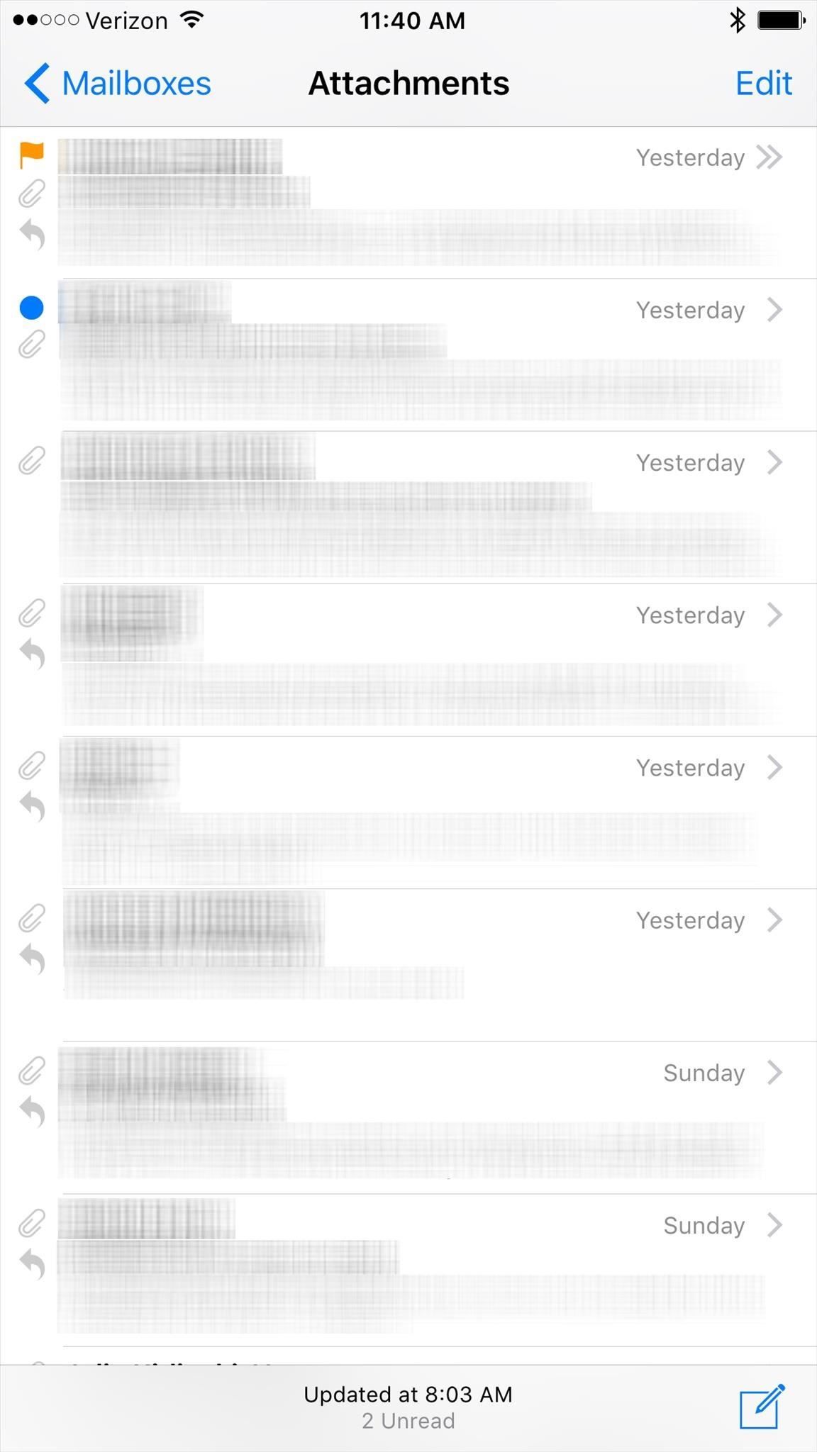 Просмотреть только электронные письма с вложениями, используя этот секретный трюк с почтой iPhone