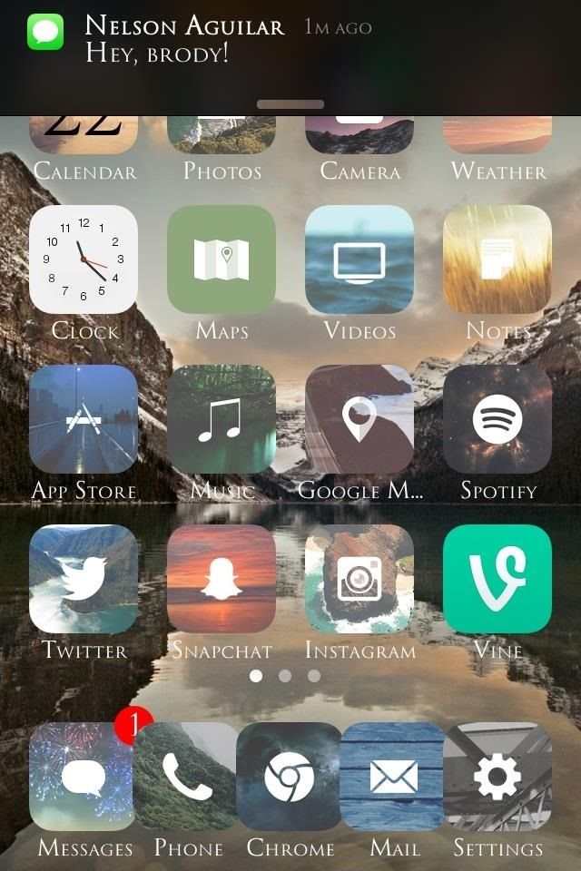 Уменьшите количество раздражающих баннерных предупреждений iOS 7 на вашем iPhone для маленьких прокручивающихся уведомлений