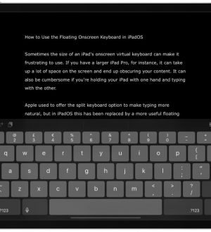 Как использовать экранную плавающую клавиатуру в iPadOS