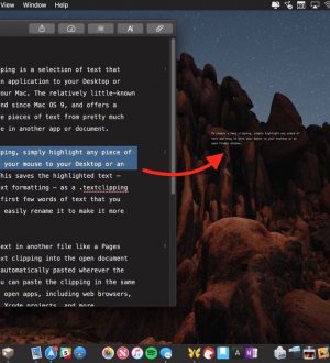 Как использовать текстовые вырезки в macOS