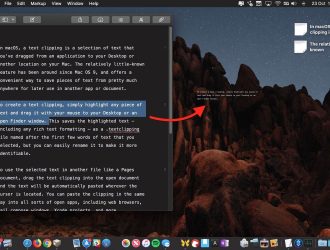 Как использовать текстовые вырезки в macOS