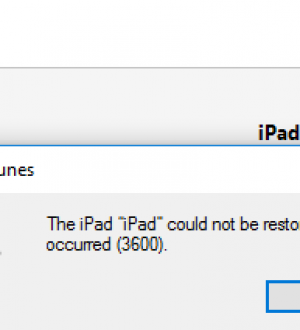 Как исправить ошибку iTunes 3600