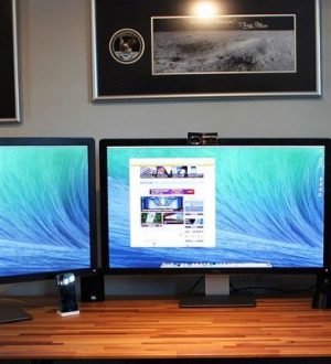 Как охватить окно между двумя дисплеями в Mavericks |