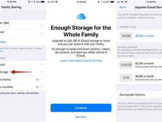 Как подписаться на планы хранения семейства iCloud в iOS 11
